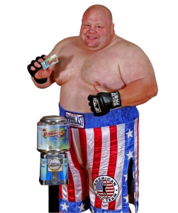 Butterbean - a big man, with big talent, a big personality, and a candy machine to advertise!